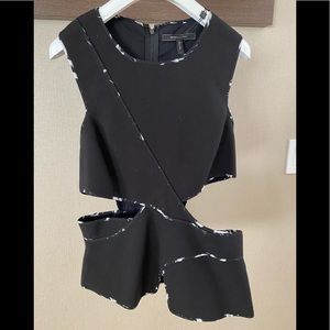 BCBG Maxazria Arianah Black Cut Out Top - Size M